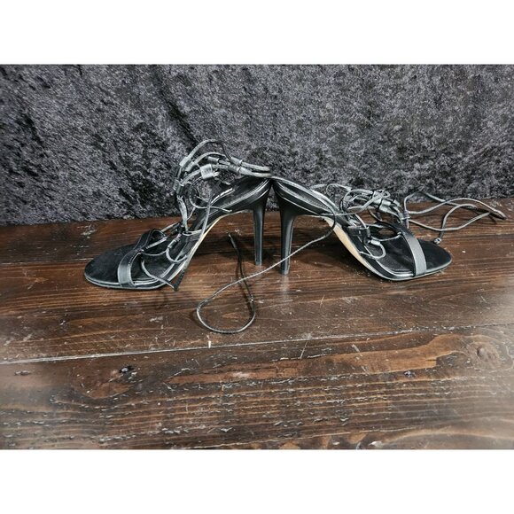 Nine West Mix 3 Black Strappy Gladiator Heeled Sandal/Sz. 7M NWOB - Picture 3 of 9